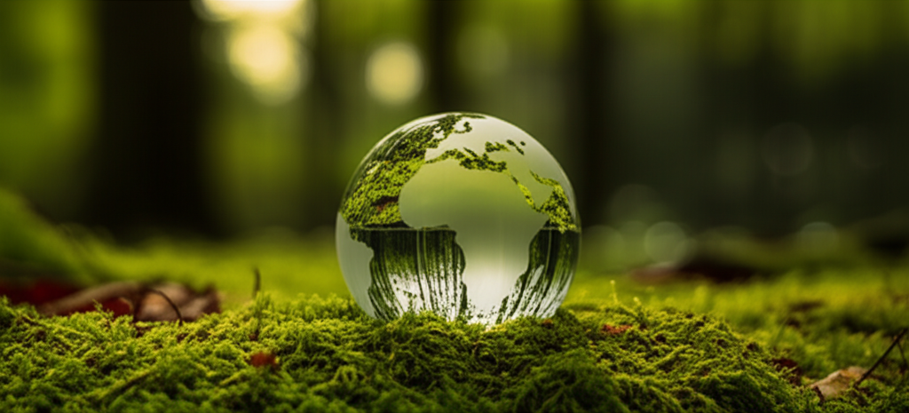Environmental video - crystal globe in nature